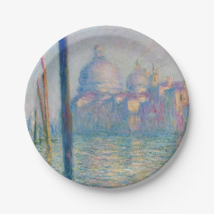 Grand Canal Monet Venice Italy Classic Painting Paper Plate