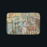 Grand Canal, Venice by Maurice Prendergast Bath Mat<br><div class="desc">The Grand Canal, Venice (1898/1899) by Maurice Prendergast is a vintage post impressionism fine art watercolor maritime painting. Houses and homes with traditional Italian architecture along the Venetian canal. A seascape featuring a the famous canals and a cityscape in Venice, Italy. Crowds of people are walking by the waterfront, beautiful...</div>