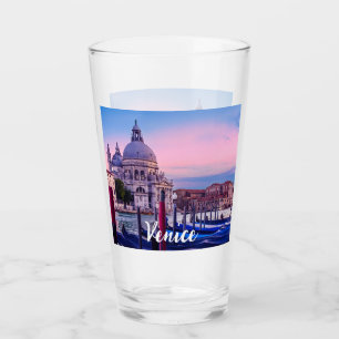 Grand Canal with gondolas and church in Venice Glass
