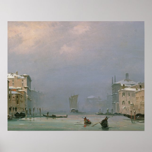 Grand Canal with Snow and Ice, 1849 Poster (Front)