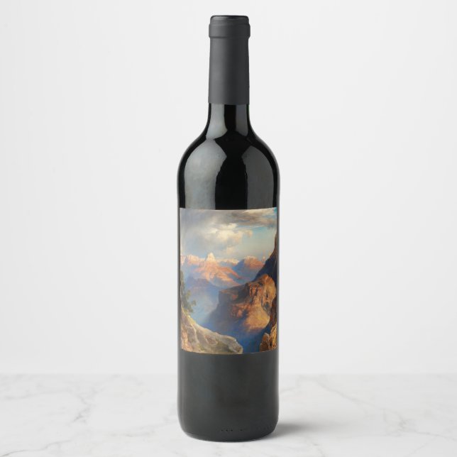 Grand Canyon, 1912 by Thomas Moran Wine Label (Front)