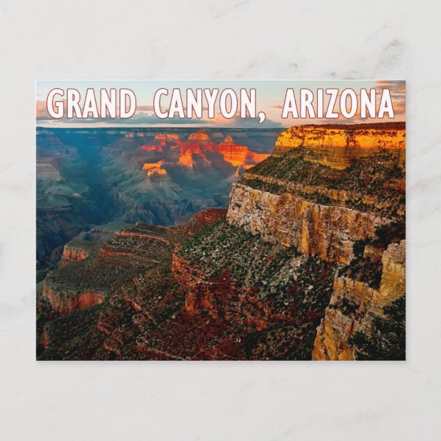 Grand Canyon Arizona at Sunset Postcard (Front)
