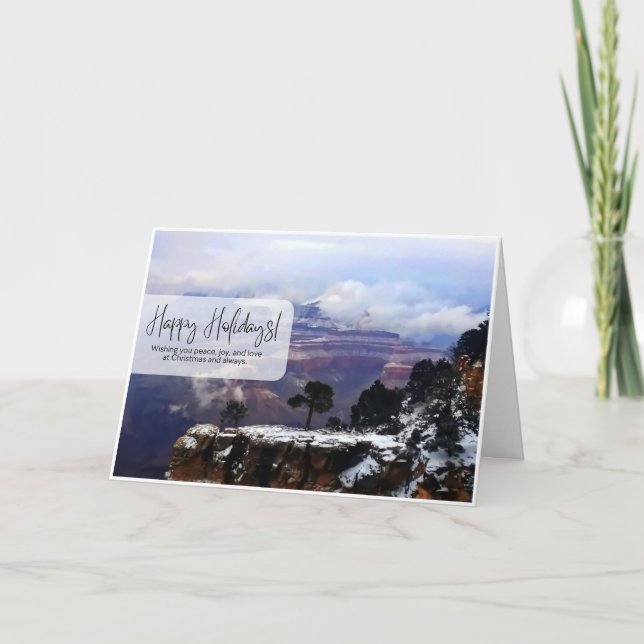 Grand Canyon Arizona Christmas Happy Holidays Card (Front)