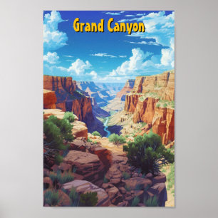 Grand Canyon Arizona USA Vintage Travel Poster