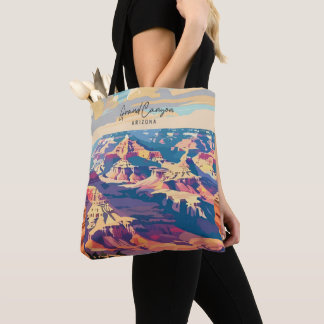 Grand Canyon Arizona Vintage Travel Illustration Tote Bag