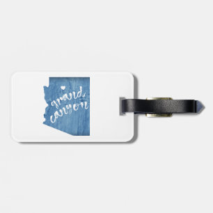 Grand Canyon Arizona Wood Grain Luggage Tag