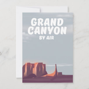 Grand Canyon By Air vintage travel poster. Invitation