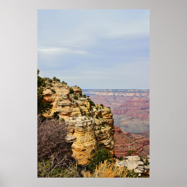 Grand Canyon Cliffside Desert View Drive Poster (Front)