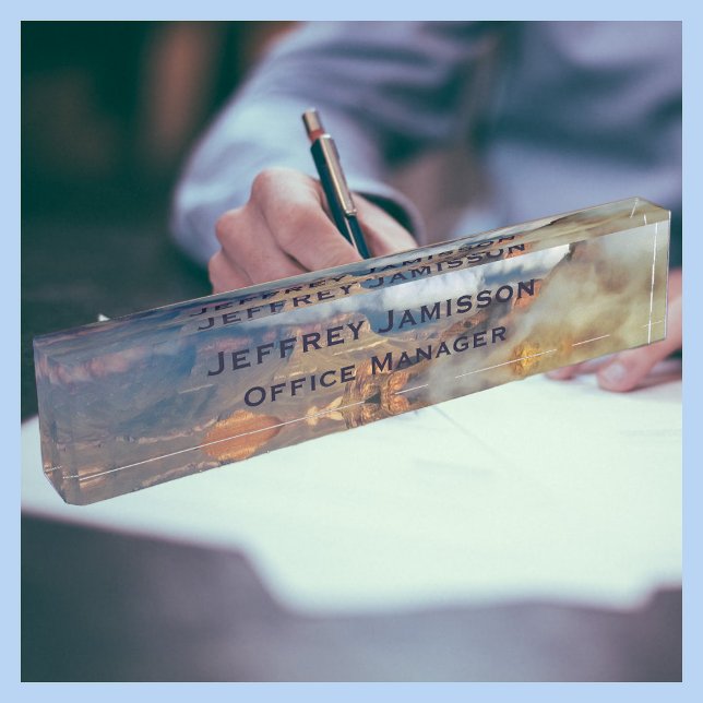 Grand Canyon, Clouds, Name and Title, Acrylic Nameplate (Creator Uploaded)