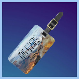 Grand Canyon Clouds Personalized Mr and Mrs Custom Luggage Tag