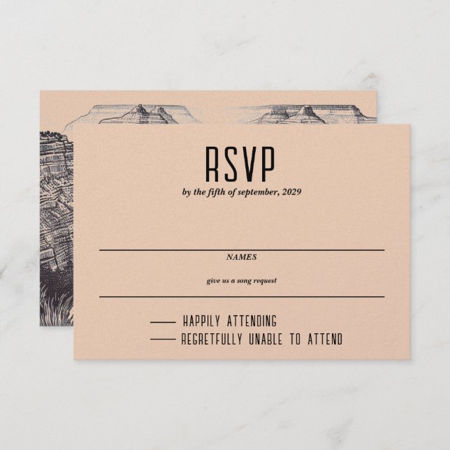 Grand Canyon Couple RSVP Card (Front/Back)