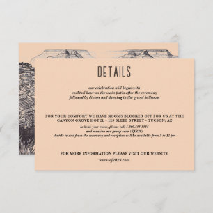 Grand Canyon Couple Wedding Enclosure Card