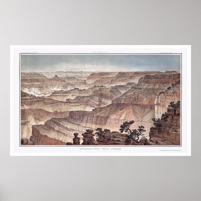 Grand Canyon from Pt. Sublime by Dutton 1882C Poster (Front)