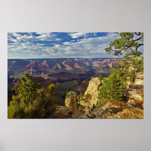 Grand Canyon from the south rim at sunset, 3 Poster
