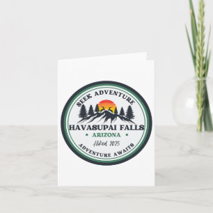 Grand Canyon Havasu Falls Arizona Hiking Camping - Card