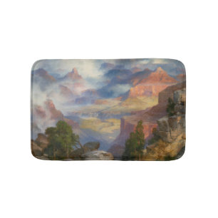 Grand Canyon in Mist (by Thomas Moran) Bath Mat
