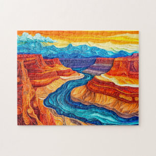 Grand Canyon Landscape in Quilling Style Jigsaw Puzzle