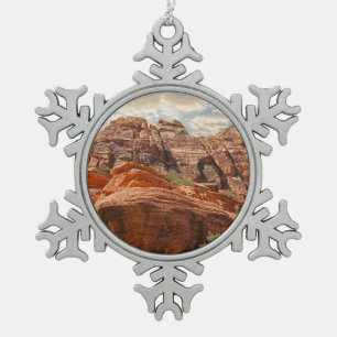 Grand Canyon Las Vegas Nevada Snowflake Pewter Christmas Ornament