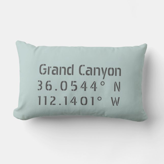 Grand Canyon Latitude Longitude Lumbar Cushion (Front)