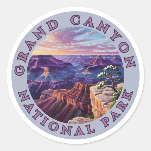 Grand Canyon Lover National Park Love The Outdoors Classic Round Sticker (Front)