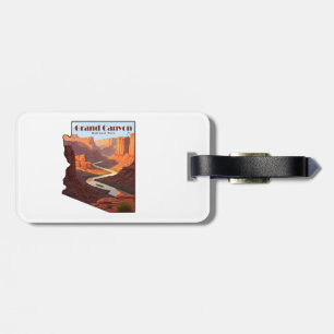 Grand Canyon National Park Arizona Map Luggage Tag