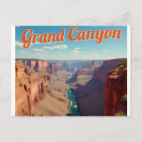 Grand Canyon National Park Arizona Retro