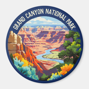 Grand Canyon National Park Arizona Vintage Art Magnet