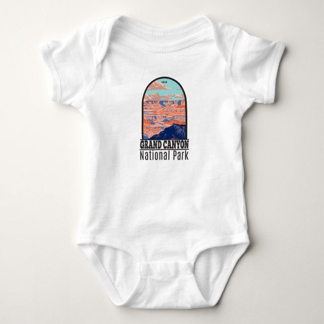  Grand Canyon National Park Arizona Vintage  Baby Bodysuit (Front)