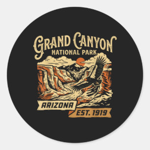 Grand Canyon National Park Arizona Vintage Nature Classic Round Sticker