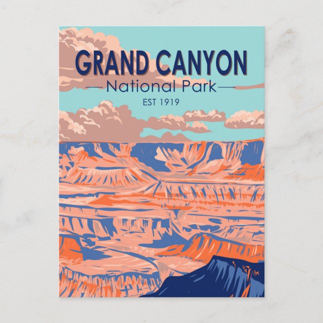  Grand Canyon National Park Arizona Vintage Postcard (Front)