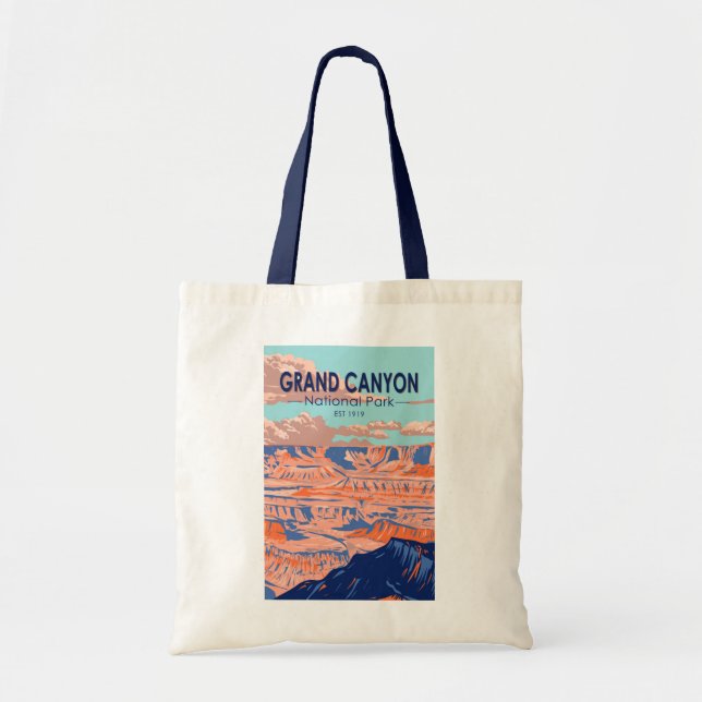  Grand Canyon National Park Arizona Vintage Tote Bag (Front)