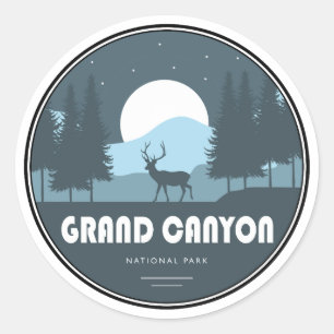 Grand Canyon National Park Deer Classic Round Sticker