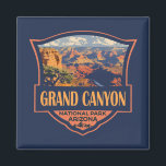 Grand Canyon National Park Illustration Travel Art Magnet<br><div class="desc">Grand Canyon vector artwork design. The park is home to much of the immense Grand Canyon,  with its layered bands of red rock revealing millions of years of geological history.</div>
