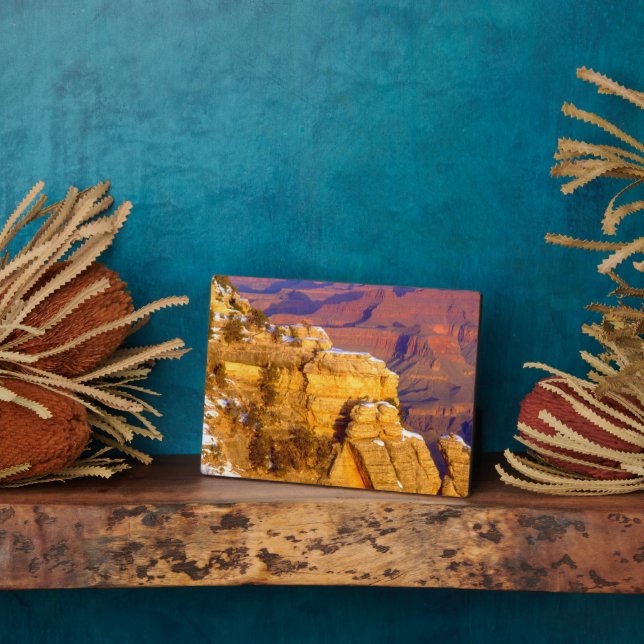 Grand Canyon National Park in Winter Plaque (Side)