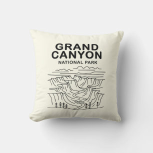 Grand Canyon National Park Line Art Cushion