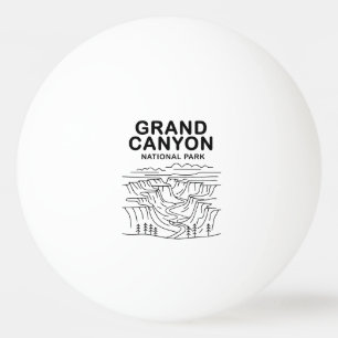 Grand Canyon National Park Line Art Ping Pong Ball