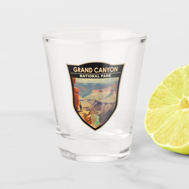 Grand Canyon National Park Oil Painting Art Travel Shot Glass (Front)