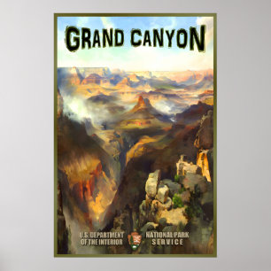 GRAND CANYON National Park Original Retro Travel Poster