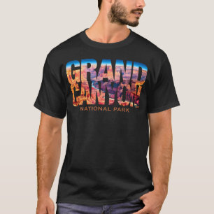 Grand Canyon National Park Photo Text Hiking T-Shirt