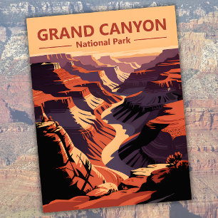 Grand Canyon National Park Retro Travel Arizona Postcard