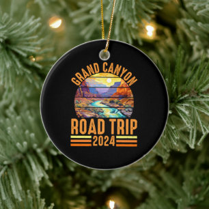 Grand Canyon National Park Road Trip 2024 Ceramic Tree Decoration