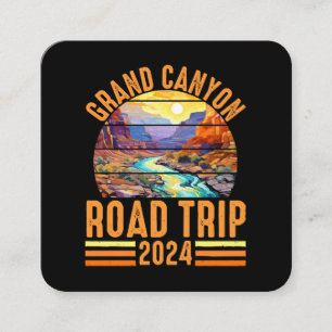 Grand Canyon National Park Road Trip 2024 Square Business Card