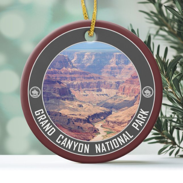 Grand Canyon National Park Souvenir Ceramic Tree Decoration (Personalized Christmas Photo Ornament)
