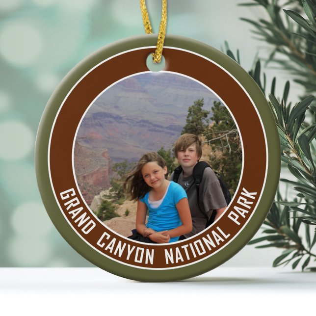 Grand Canyon National Park Souvenir Ceramic Tree Decoration (Personalized Christmas Photo Ornament)