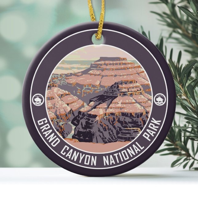 Grand Canyon National Park Souvenir Ceramic Tree Decoration (Personalized Christmas Photo Ornament)