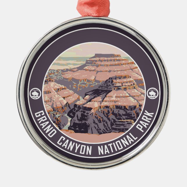 Grand Canyon National Park Souvenir Metal Tree Decoration (Front)