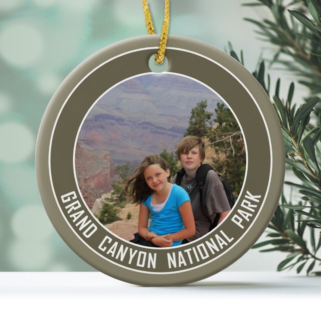 Grand Canyon National Park Souvenir Photo Metal Tree Decoration (Personalized Photo Ornament)
