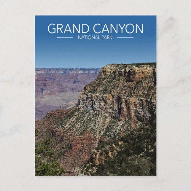 Grand Canyon National Park Stylised Travel Postcard (Front)