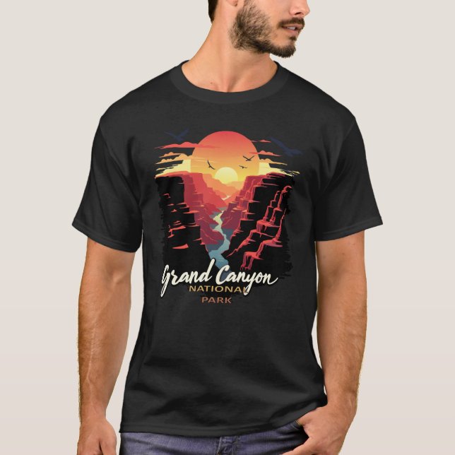 Grand Canyon National Park - Vintage Sunset T-Shirt (Front)