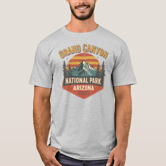 Grand Canyon National Park Vintage Sunset T-Shirt (Front)